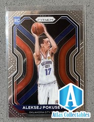 2020-21 Panini Prizm Basketball NBA #264 Aleksej Pokusevski Base Rookie Thunder